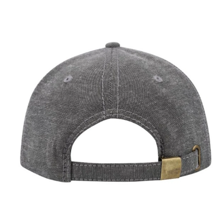 Chambray/Suede 6 Panel Cap