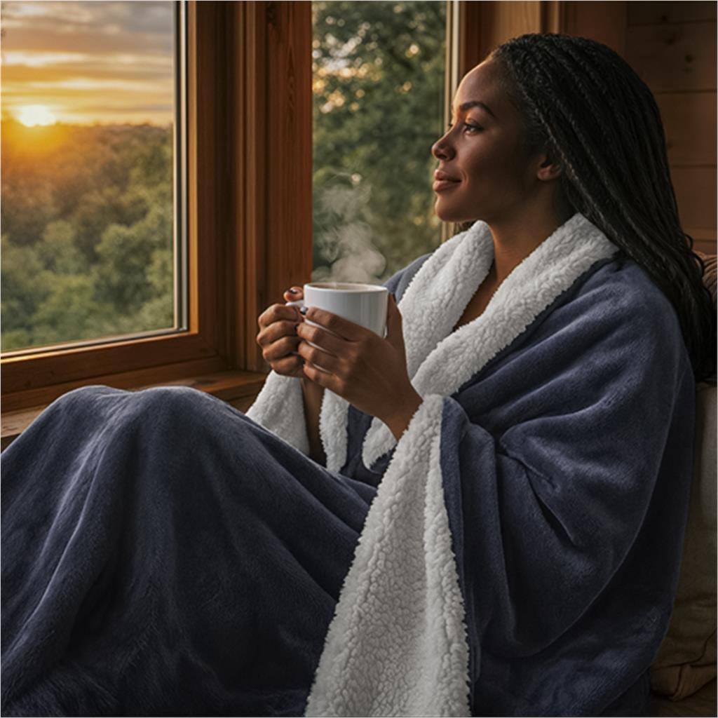 Glacial Sherpa Fleece Blanket